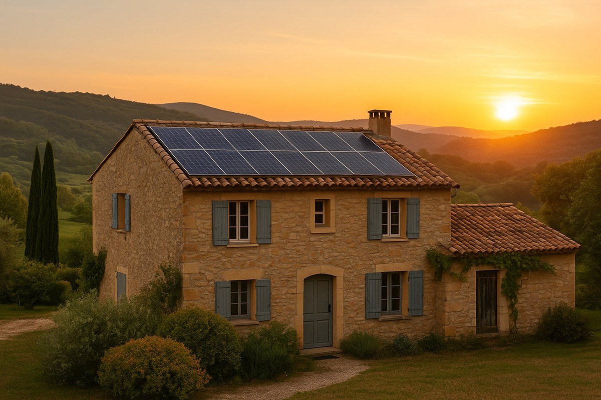 Installation photovoltaïque sur maison provençale à Puget-sur-Argens Var Provence Alpes Côte d'Azur